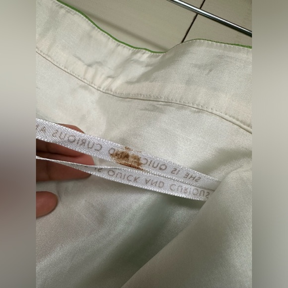 Kate Spade Señorita striped skirt cream green sprout stylish size 10 - Picture 13 of 16